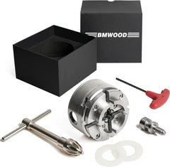 NCK-G3.75 3.75" 4 Jaw Key Self-Centering Chuck, Thread 1"X8TPI, with NCK-3.75Z-DJDD Dovetail Jaws, Wood Screw, Two Nylon Washers, T Handle Allen Key NCK-G3.75 3.75" 4 Jaw Key Self-Centering Chuck, Thread 1"X8TPI, with NCK-3.75Z-DJDD Dovetail Jaws, Wood Screw, Two Nylon Washers, T Handle Allen Key