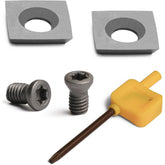 Set of Two Piece 11x11x2mm-R50 TCT Carbide Tipped Arc Square Blade for M2047T.