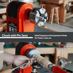 NCK-3.75ZN/S2 Wood Lathe Chuck 3-3/4" Self Centering Chuck Set,1-1/4”x 8TPI Thread with Dovetail Jaws, 5"Flat, Pin Jaw, Step Jaw, Wide Jaw, Thread Adaptor to 1"x8tpi, Wood screw, Nylon Washers in Aluminum Case. NCK-3.75ZN/S2 Wood Lathe Chuck 3-3/4" Self Centering Chuck Set,1-1/4”x 8TPI Thread with Dovetail Jaws, 5"Flat, Pin Jaw, Step Jaw, Wide Jaw, Thread Adaptor to 1"x8tpi, Wood screw, Nylon Washers in Aluminum Case.