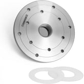 6" Faceplate with Thread 1”X8TPI, with Two Nylon Washers for Woodturning lathe,12 Mounting Holes.