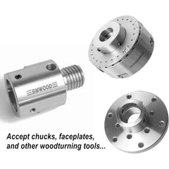 1" x 8TPI Female to 3/4"X16 TPI Male Thread Adaptor, Woodworking Lathe Headstock Spindle Adaptor with Two Nylon Washers. 1" x 8TPI Female to 3/4"X16 TPI Male Thread Adaptor, Woodworking Lathe Headstock Spindle Adaptor with Two Nylon Washers.