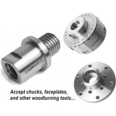 5/8" Shopsmith Female to 1" x 8TPI Male Thread Adaptor, Woodworking Lathe Headstock Spindle Adaptor with Two Nylon Washers. 5/8" Shopsmith Female to 1" x 8TPI Male Thread Adaptor, Woodworking Lathe Headstock Spindle Adaptor with Two Nylon Washers.