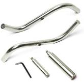 S Shaped Stainless Steel Tool Rest Set with 1" and 5/8" Stems for Woodturning Lathe Bowl Turning.