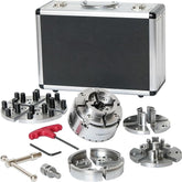 NCK-3.75ZN/S1 Drehbankfutter für Holz, 3-3/4 Zoll, selbstzentrierendes Spannfutterset, 1 Zoll x 8 Zähne pro Zoll, Direktgewinde mit Feststellschrauben für Rückwärtsdrehen