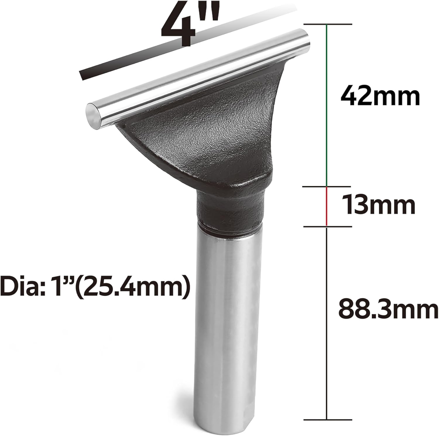 Square Cutter Rest Woodlathe Heavy Duty Round Bar Straight Tool Rest, 4