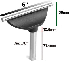 6" Tool Rest with 5/8" (16mm) Diameter 82mm Length Post, Woodlathe Heavy Duty Round Bar Straight Tool Rest.