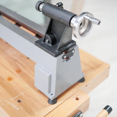 Extension Bed for Woodturning Lathe, Compatible with Harbor Freight Central Machinery 58358 10"X18" Wood lathe in grey color.
