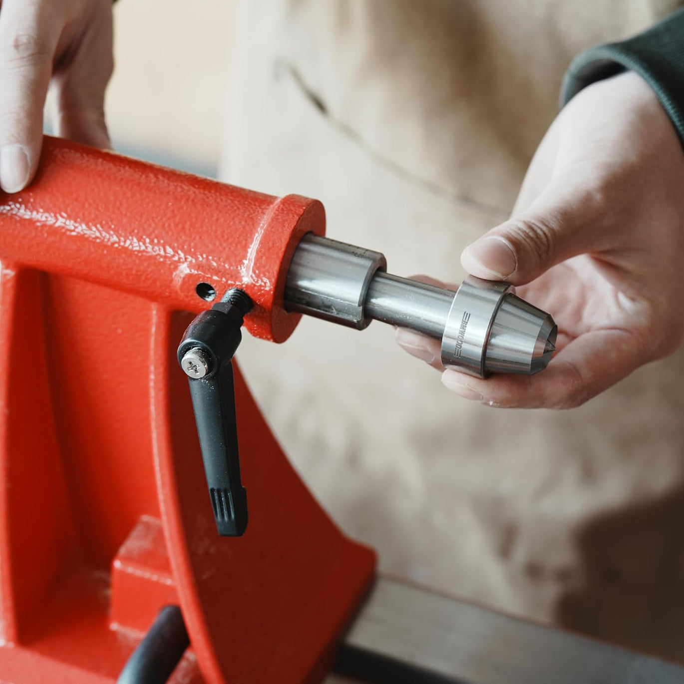 HunterBee MT2 Live-Bearing Reitstock-Center – 60° Spitze, 0,01 Mm Genauigkeit, 40CR Stahl Gehärtet, 450 G, Für Metall-Holzdrehmaschinen