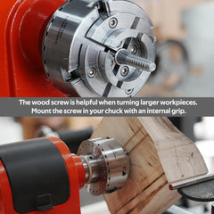 CK100/S2 3.75" 4-Jaw Key Chuck with Dovetail Jaws, Step Jaws, Wide Jaws, Pin jaws, Aquare Key, Hex Key, Wood Screw, Two Nylon Rings in Black Box Thread 1"X8TPI for Woodturning Lathe.